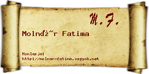 Molnár Fatima névjegykártya