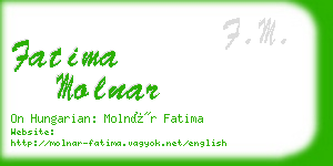 fatima molnar business card